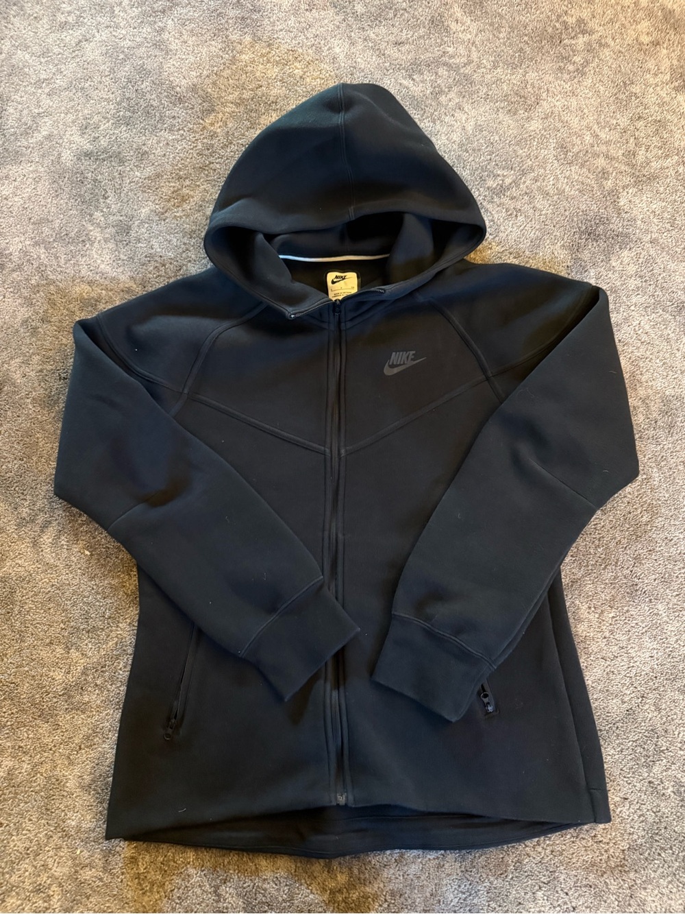 Nike Tech Black Women's Full‑Zip Hooded Sweatshirt Jacket